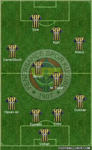 Fenerbahçe SK Formation 2012