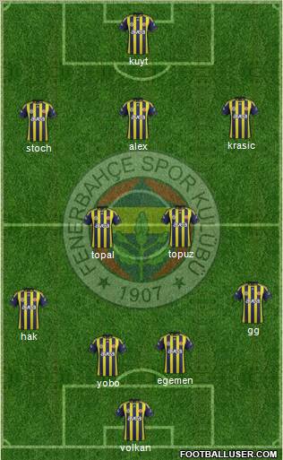 Fenerbahçe SK Formation 2012