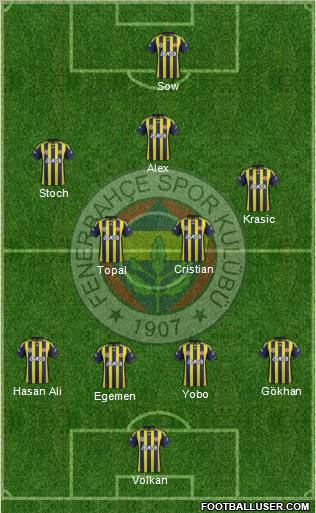 Fenerbahçe SK Formation 2012