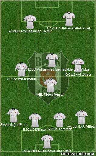Besiktas JK Formation 2012