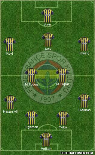 Fenerbahçe SK Formation 2012