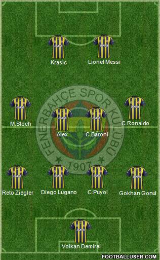 Fenerbahçe SK Formation 2012