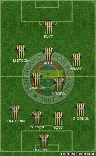 Fenerbahçe SK Formation 2012
