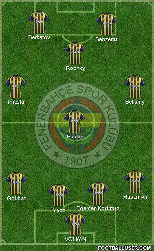 Fenerbahçe SK Formation 2012