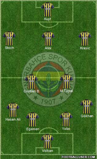 Fenerbahçe SK Formation 2012
