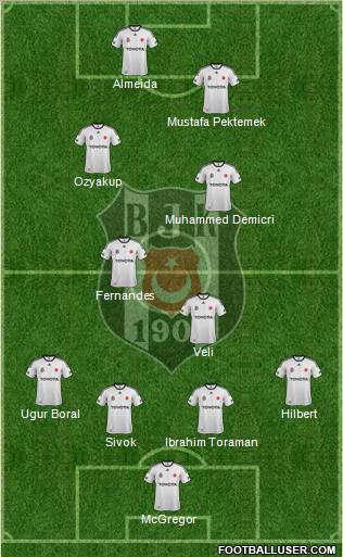 Besiktas JK Formation 2012