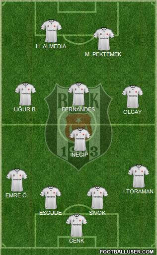 Besiktas JK Formation 2012