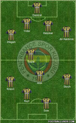 Fenerbahçe SK Formation 2012