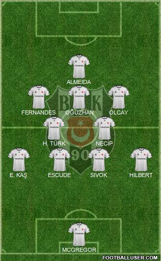 Besiktas JK Formation 2012
