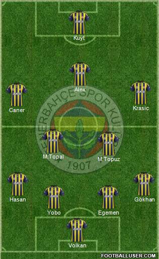 Fenerbahçe SK Formation 2012