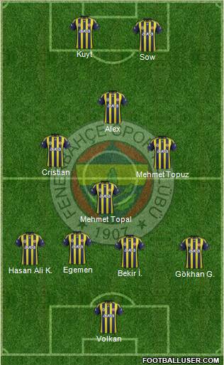 Fenerbahçe SK Formation 2012