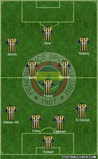 Fenerbahçe SK Formation 2012