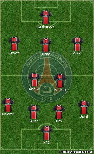 Paris Saint-Germain Formation 2012