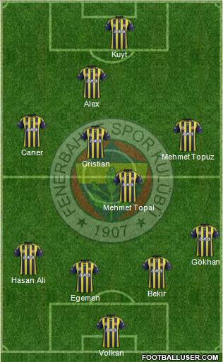 Fenerbahçe SK Formation 2012