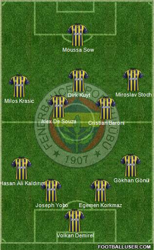 Fenerbahçe SK Formation 2012