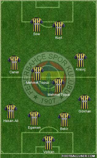 Fenerbahçe SK Formation 2012