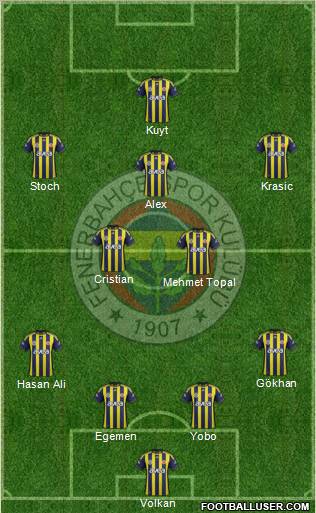 Fenerbahçe SK Formation 2012