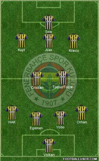 Fenerbahçe SK Formation 2012