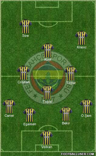 Fenerbahçe SK Formation 2012