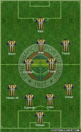 Fenerbahçe SK Formation 2012
