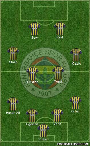 Fenerbahçe SK Formation 2012