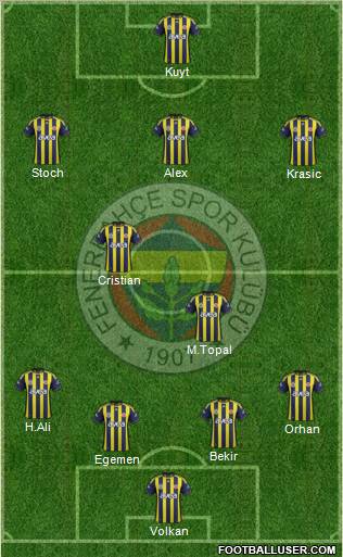 Fenerbahçe SK Formation 2012