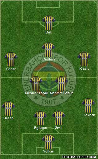 Fenerbahçe SK Formation 2012