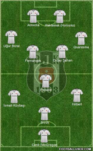 Besiktas JK Formation 2012