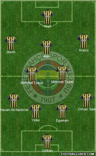 Fenerbahçe SK Formation 2012