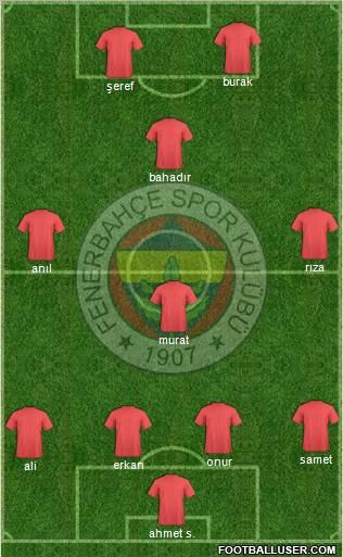 Fenerbahçe SK Formation 2012
