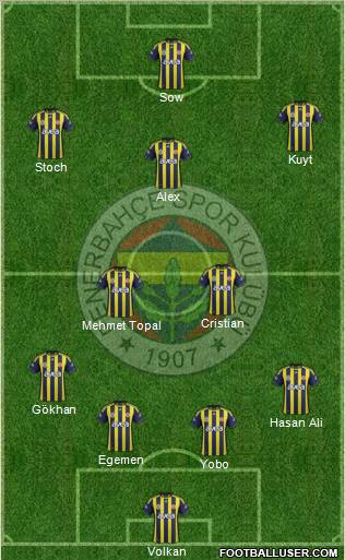 Fenerbahçe SK Formation 2012