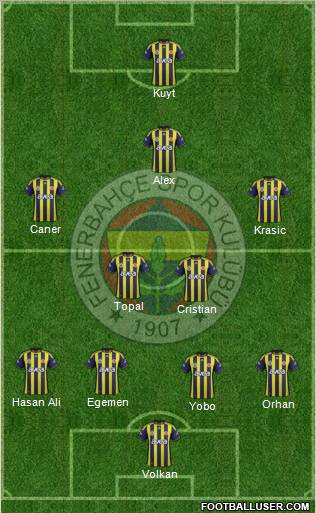 Fenerbahçe SK Formation 2012