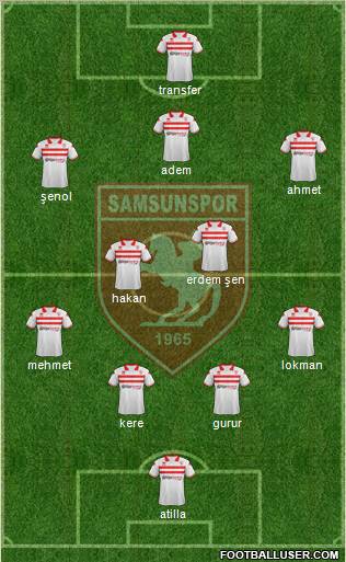 Samsunspor Formation 2012