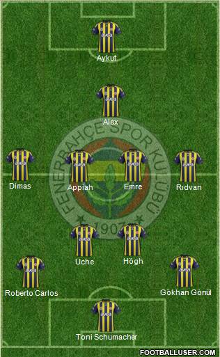 Fenerbahçe SK Formation 2012