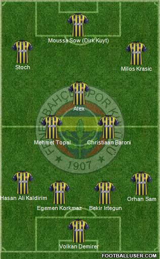 Fenerbahçe SK Formation 2012