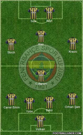 Fenerbahçe SK Formation 2012