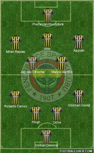 Fenerbahçe SK Formation 2012