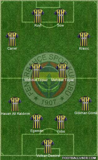 Fenerbahçe SK Formation 2012