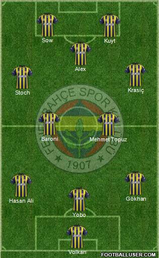 Fenerbahçe SK Formation 2012