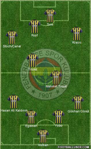 Fenerbahçe SK Formation 2012