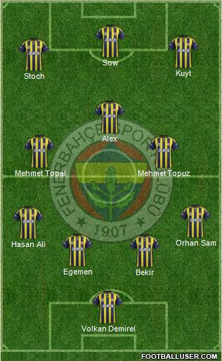 Fenerbahçe SK Formation 2012
