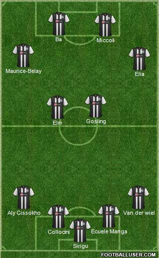 Newcastle United Formation 2012
