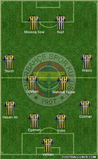 Fenerbahçe SK Formation 2012