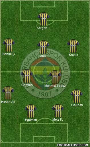 Fenerbahçe SK Formation 2012