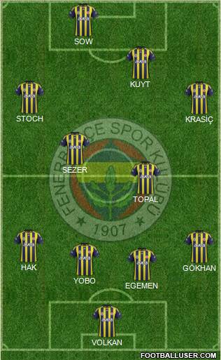 Fenerbahçe SK Formation 2012