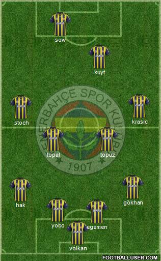 Fenerbahçe SK Formation 2012