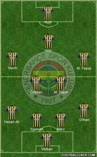 Fenerbahçe SK Formation 2012