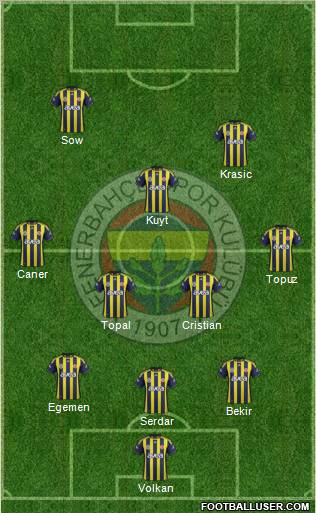 Fenerbahçe SK Formation 2012