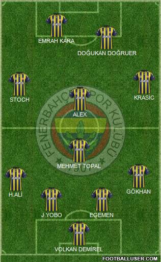 Fenerbahçe SK Formation 2012