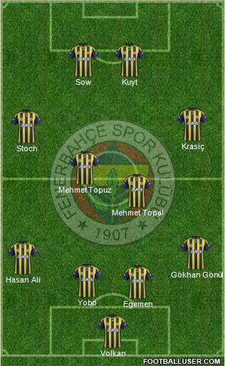 Fenerbahçe SK Formation 2012